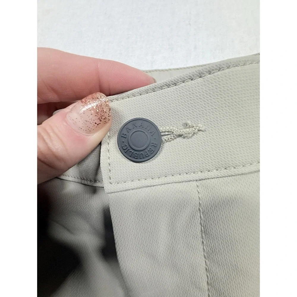 Banana Republic City Pants Men 40x34 (38x32) Tan‎ Slim Fit Performance Preppy